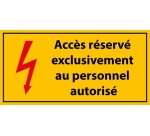 Panneau - Accès Réservé Personnel Autorisé - Vinyle - ISO 7010 297 x 148 mm