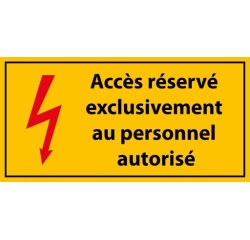 Panneau - Accès Réservé Personnel Autorisé - Vinyle - ISO 7010 297 x 105 mm
