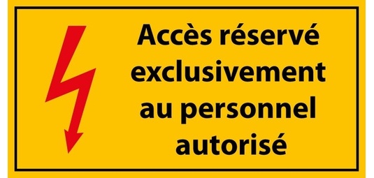 Panneau - Accès Réservé Personnel Autorisé - PVC - ISO 7010 297 x 105 mm
