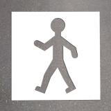 Pochoir pour marquage au sol - Signalisation Piéton - PVC Souple