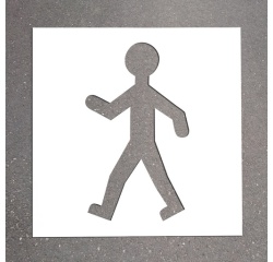 Pochoir pour marquage au sol - Signalisation Piéton - PVC Souple