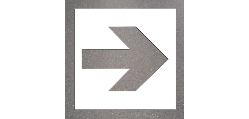 Pochoir - Flèche directionnelle grand format - PVC souple