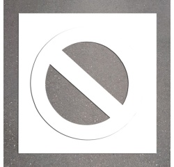 Pochoir -Marquage - Interdiction de stationner - PVC Souple