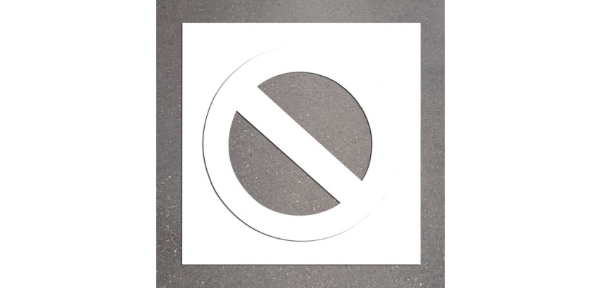 Pochoir -Marquage - Interdiction de stationner - PVC Souple