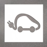 Pochoir pour marquage au sol - Voitures Électriques - PVC souple 700 x 1200 mm
