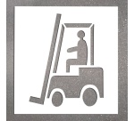 Pochoir pour marquage au sol - Chariot Élévateur - PVC réutilisable