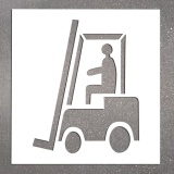 Pochoir pour marquage au sol - Chariot Élévateur - PVC réutilisable