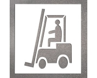 Pochoir pour marquage au sol - Chariot Élévateur - PVC réutilisable