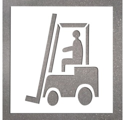 Pochoir pour marquage au sol - Chariot Élévateur - PVC réutilisable