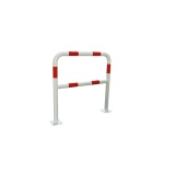 Arceau de Protection Antichoc - Coloris Blanc/Rouge - Acier 2000 mm