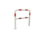 Arceau de Protection Antichoc - Coloris Blanc/Rouge - Acier 1000 mm