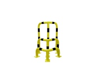 Barrière de sécurité - Arceau de protection d'angle en acier 600 x 600 x 1200 mm