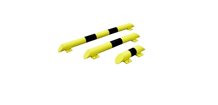 Lisse de protection tubulaire acier 3 mm jaune/noir