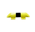 Lisse de protection tubulaire pour entrepôt - Acier 3mm - Jaune/Noir 1200 x 86 mm
