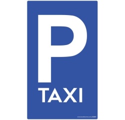 Signalétique de parking - Panneau pour Places réservées aux taxis