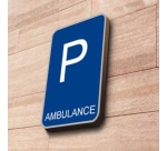 Panneau - Parking Ambulance - Aludibond / Aluminium Couvre-Chant