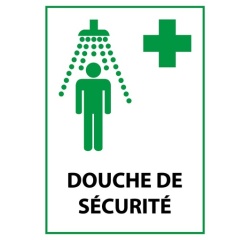 Panneau premiers secours - Douche de sécurité - E012 - ISO 7010