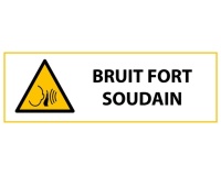 Panneau de Danger ISO 7010 - Bruit fort soudain - W038 450 x 150 mm PVC 2 mm