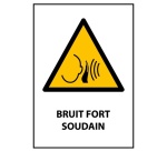 Panneau danger - Bruit fort soudain - W038 - ISO EN 7010 Vinyle Souple Autocollant A5
