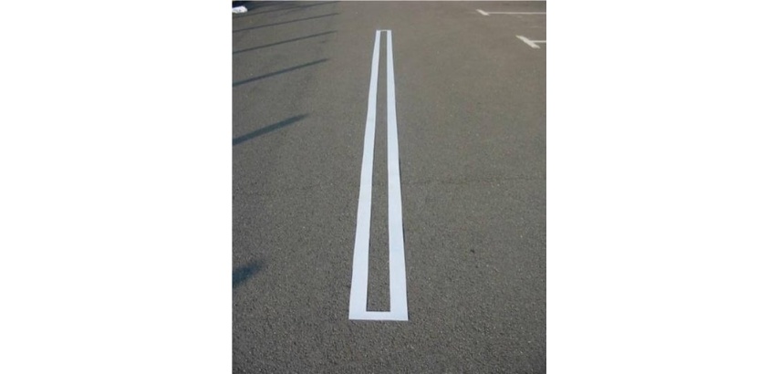 Pochoir pour marquage au sol spécial lignes droites - PVC souple