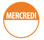 Pastilles d'inventaire "Mercredi" Repositionnables - Lot de 500 ex