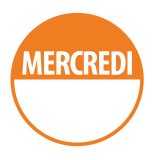 Pastilles d'inventaire "Mercredi" Repositionnables - Lot de 500 ex