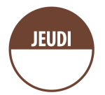 Rouleau de pastilles adhésives - Jeudi + zone de texte - 500 ex