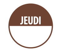 Rouleau de pastilles adhésives - Jeudi + zone de texte - 500 ex