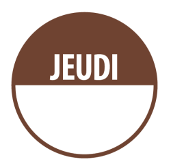Rouleau de pastilles adhésives - Jeudi + zone de texte - 500 ex