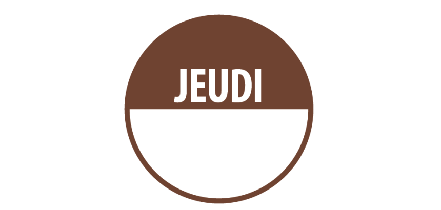 Rouleau de pastilles adhésives - Jeudi + zone de texte - 500 ex