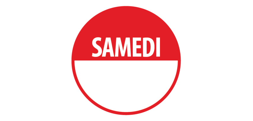 Rouleau d'étiquettes de contrôle - "Samedi" avec zone de texte