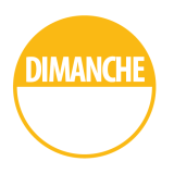 Pastilles d'inventaire "Dimanche" Repositionnables - Lot de 500 ex