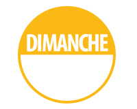 Pastilles d'inventaire "Dimanche" Repositionnables - Lot de 500 ex