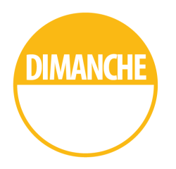 Pastilles d'inventaire "Dimanche" Repositionnables - Lot de 500 ex