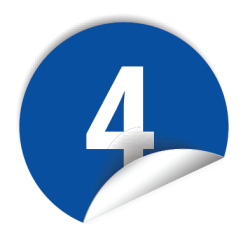Pastilles de contrôle - Chiffre 4 - Adhésif - Ø40 mm - 500 ex