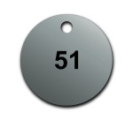 Marquage Vannes - Pré-numérotés (01-100) - Ø38 mm - Aluminium