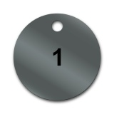 Marqueur de Vannes - Rond Pré-numéroté Ø38 mm - Inox - Lot de 50 01 à 50
