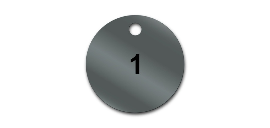 Marqueur de Vannes - Rond Pré-numéroté Ø38 mm - Inox - Lot de 50