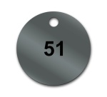 Marqueur de Vannes - Rond Pré-numéroté Ø38 mm - Inox - Lot de 50