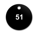 Marqueur de vannes - Rond Ø38mm en Gravoply - Lot de 50