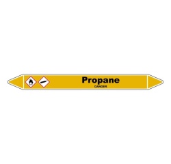 Marqueur de Tuyauterie - Propane  - NFX 08-105 - Vinyle
