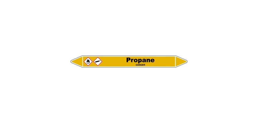 Marqueur de Tuyauterie - Propane  - NFX 08-105 - Vinyle
