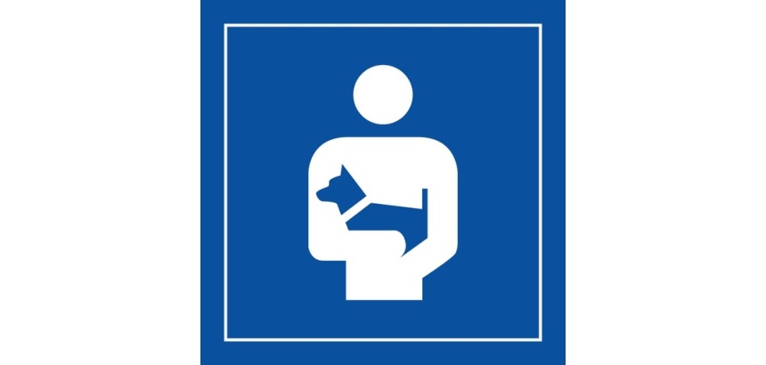Signalétique d'information PI BP 006- Chiens Portés Autorisés