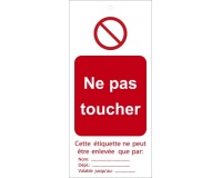 Étiquettes - Ne pas toucher - Polyester Souple - Lot de 10 75 x 160 mm