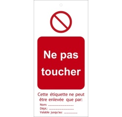 Étiquettes - Ne pas toucher - Polyester Souple - Lot de 10