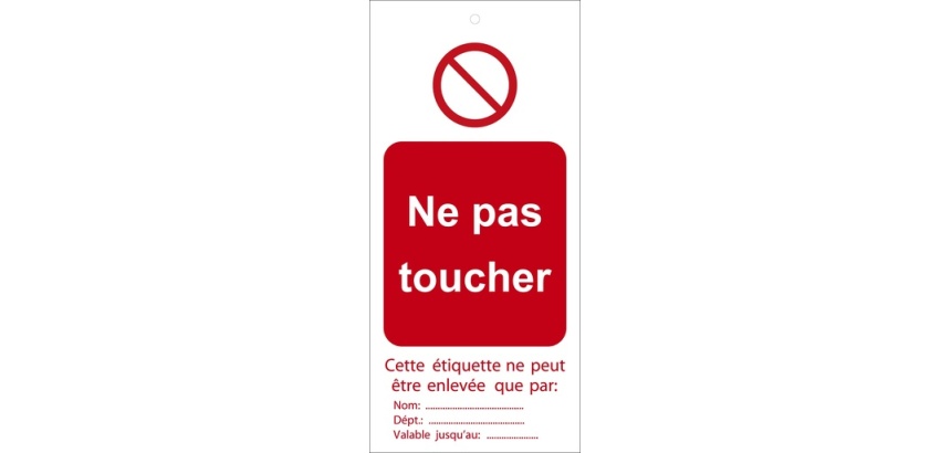 Étiquettes - Ne pas toucher - Polyester Souple - Lot de 10