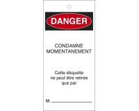 Plaquettes inspection - Danger Condamné Momentanément - 10 ex