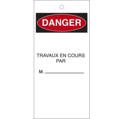 Étiquettes - Travaux en Cours - Polyester Souple - Lot de 10