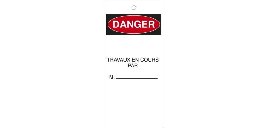 Étiquettes - Travaux en Cours - Polyester Souple - Lot de 10
