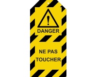 Étiquettes - Danger : Ne pas toucher - Polyester - 10 ex 50 x 110 mm